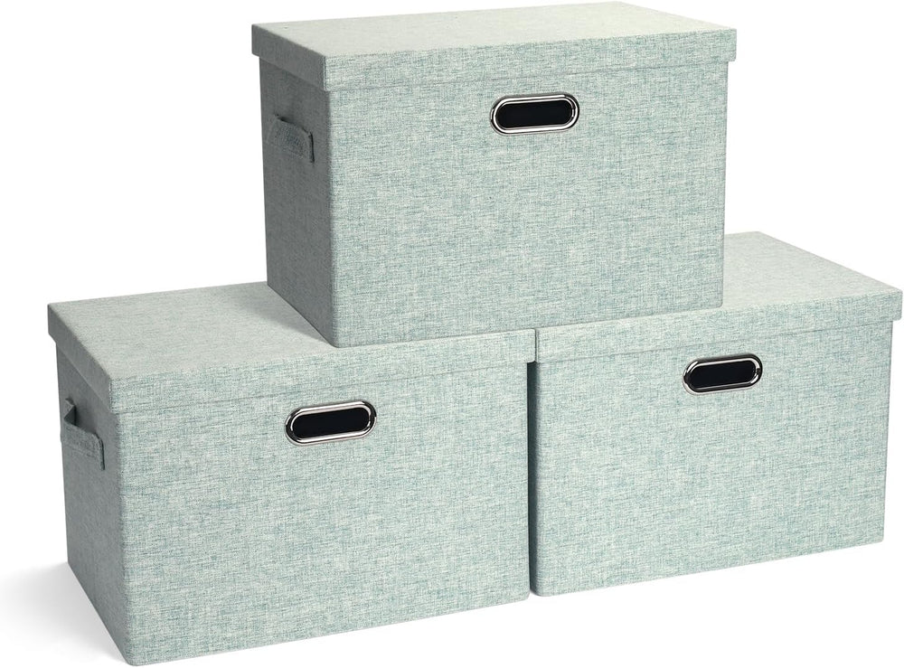 Large 17" 36 Quart Collapsible Stackable Storage Bins