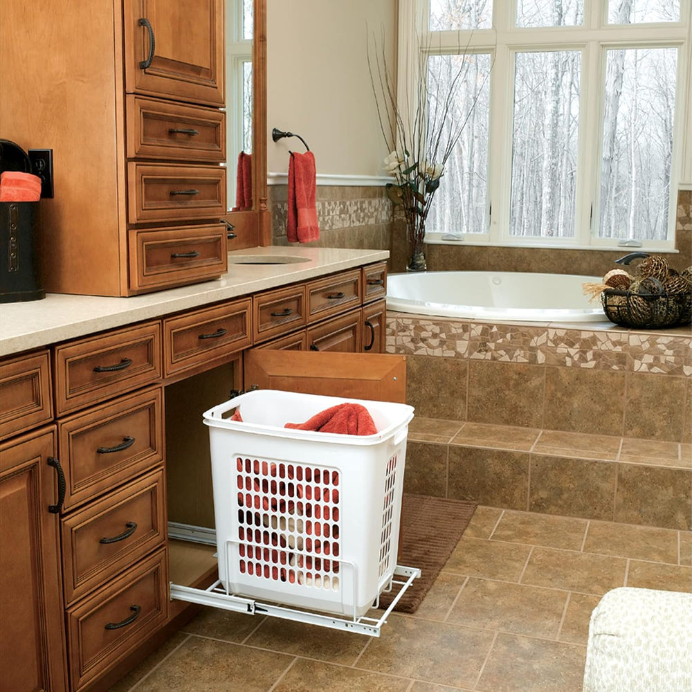 Rev-A-Shelf Pullout Clothes Hamper, Steel Frame & Polymer Laundry Bin