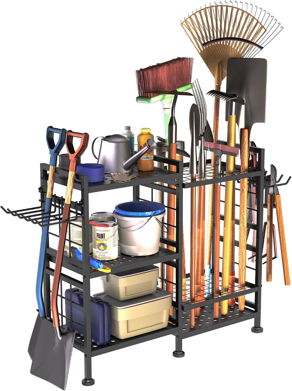 GIOTORENT 6 Tier Garden Tool Organizer, Garage Storage and Organization, Meta...