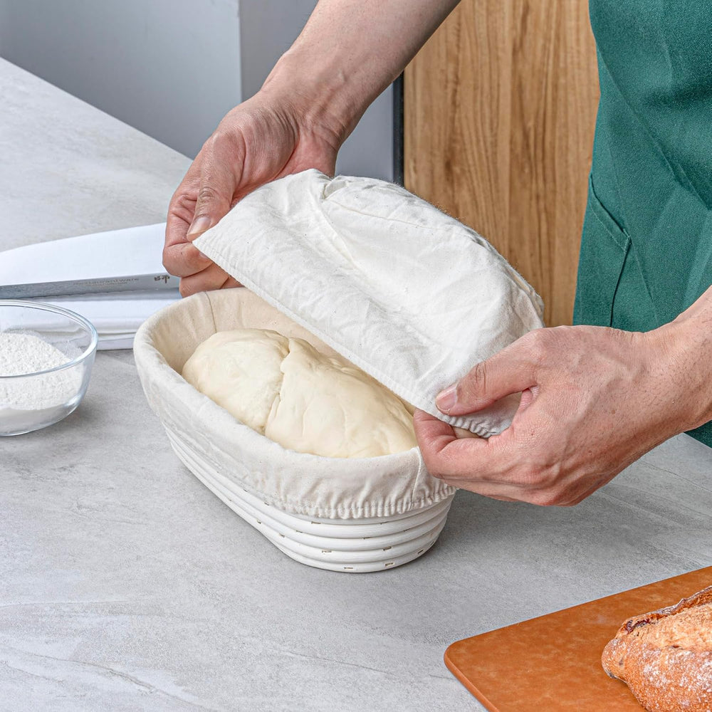 Restaurantware 9 3/4 In Oval Rattan Banneton Proofing Baskets, 1 Count