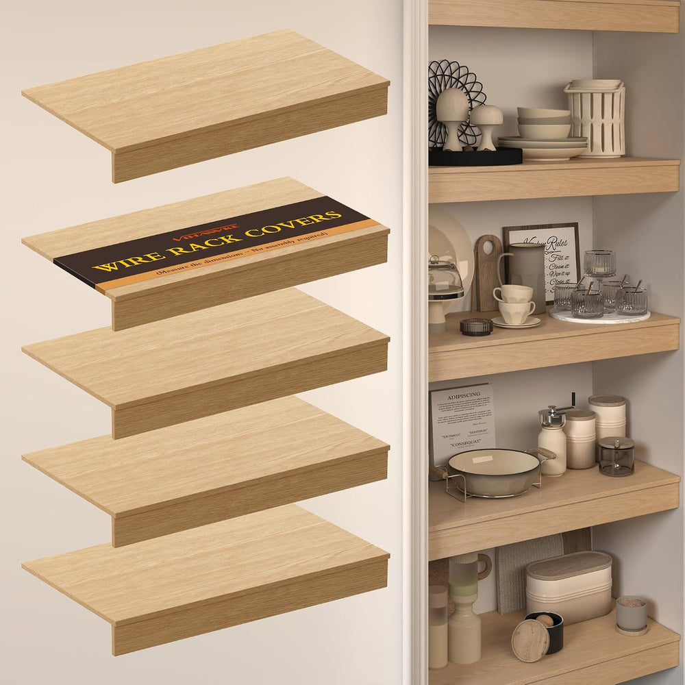 Wire Shelf Covers, 26 x 12 PVC Shelf Covers for Wire Shelving Pantry (5Pcs)