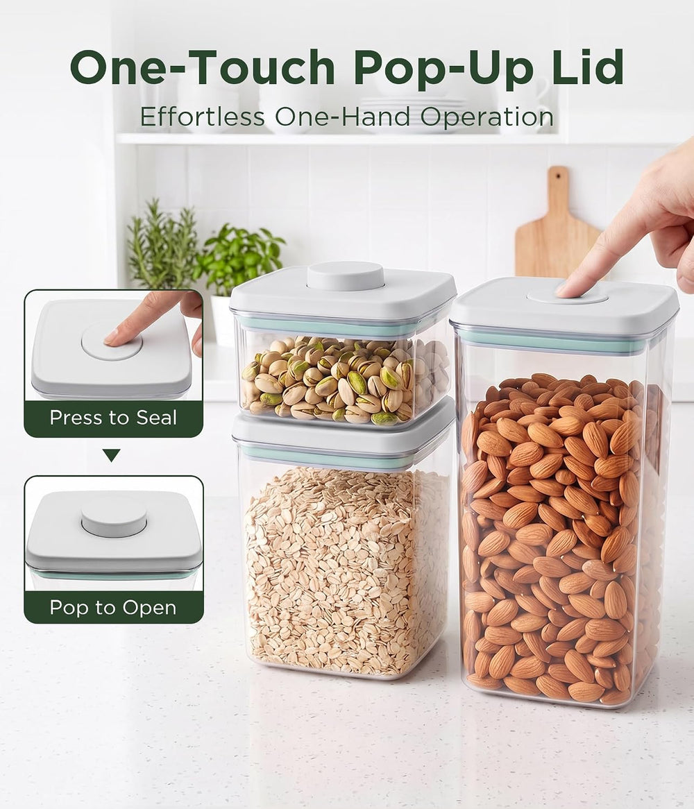 Airtight Food Storage Containers Set with Lids, 6 pcs, White 7L/236oz