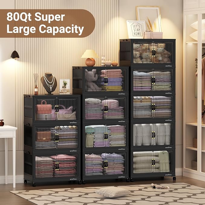 BROVIEW 400Qt Stackable Storage Bins