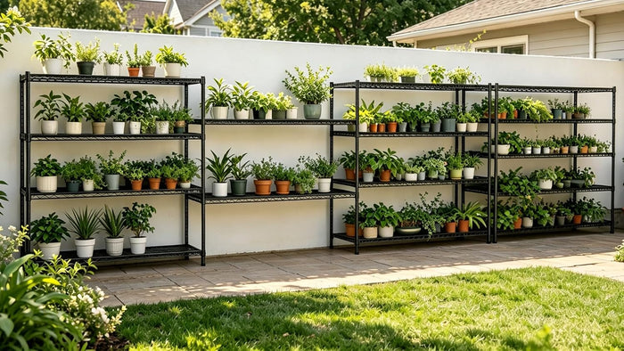 5 Tier Wire Shelving 3 Pack | 55”W Storage Shelves Heavy Duty | Rolling Wire Rack with Wheels | 3250 LBS Metal Shelving | Garage Shelving Units and Storage | Adjustable Layer Height | 55”W×18”D×73”H