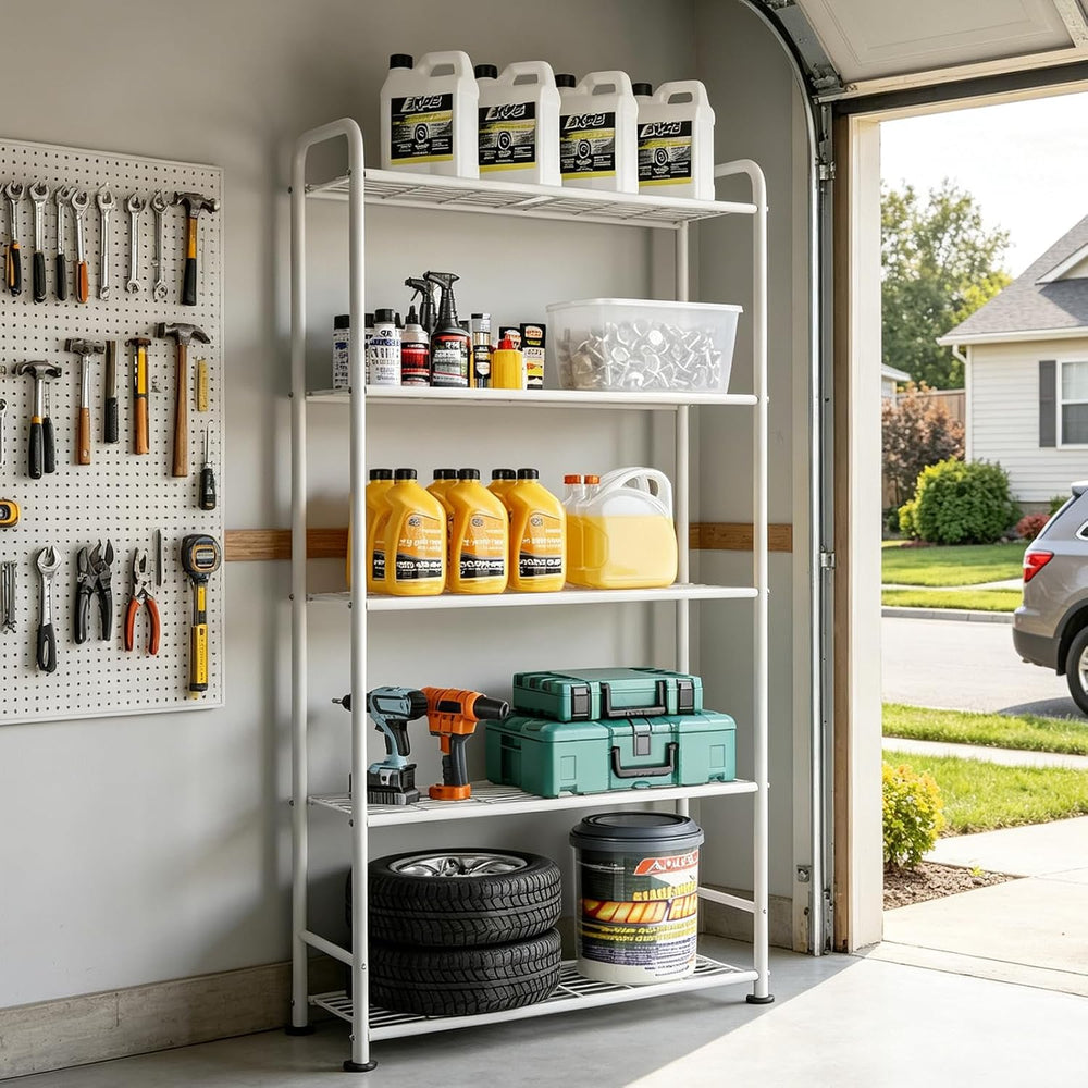VTRIN Storage Shelves, 5 Tier Garage Shelving with Leveling Feet, Sturdy Meta...