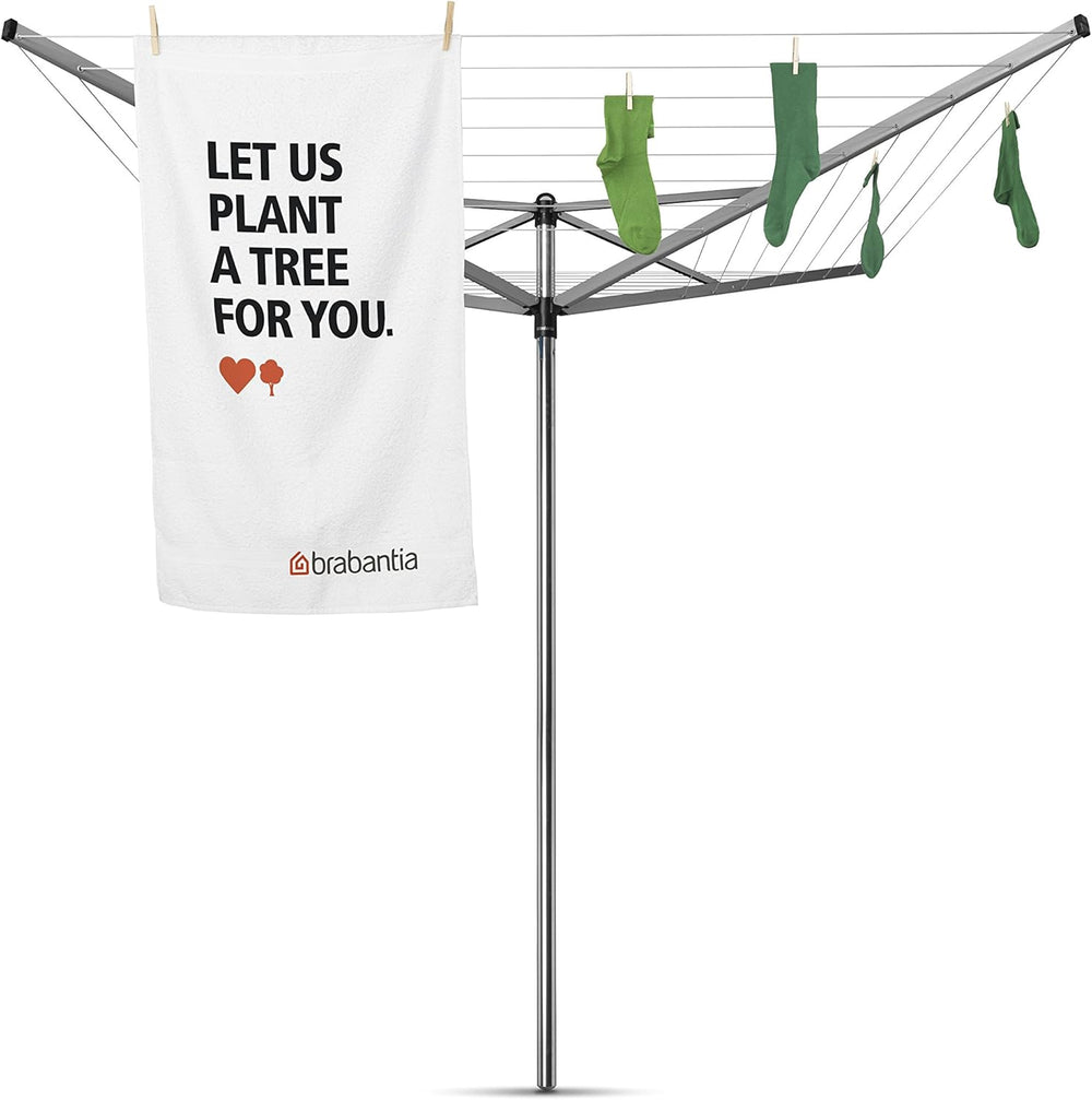 Brabantia Topspinner Outdoor 4 Arm Spinning Clothesline (164 ft/Ø 1.8") ...