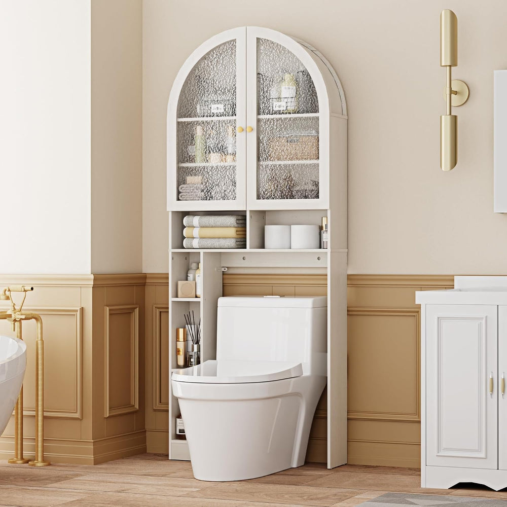 Over The Toilet Storage Cabinet, 29.7”W Modern Storage Cabinet Over Toilet wi...