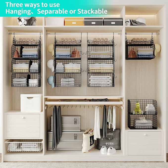HapiRm Hanging Closet Organizer Storage