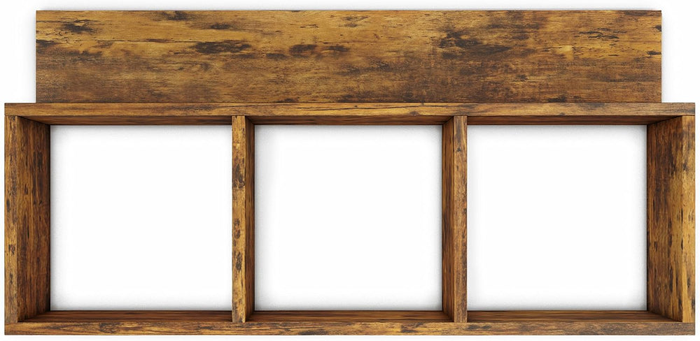 Danya B. Modern 3 Cube Floating Wall Shelf with Display Ledge - Easy to Hang ...
