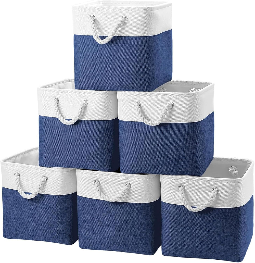 Fabric Storage Cubes 13 x 13, Collapsible Storage Bins for Shelf Baskets, Cub...