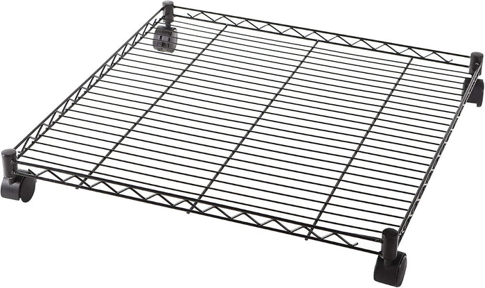 DormCo Suprima Rolling Underbed Square Shelf - Black