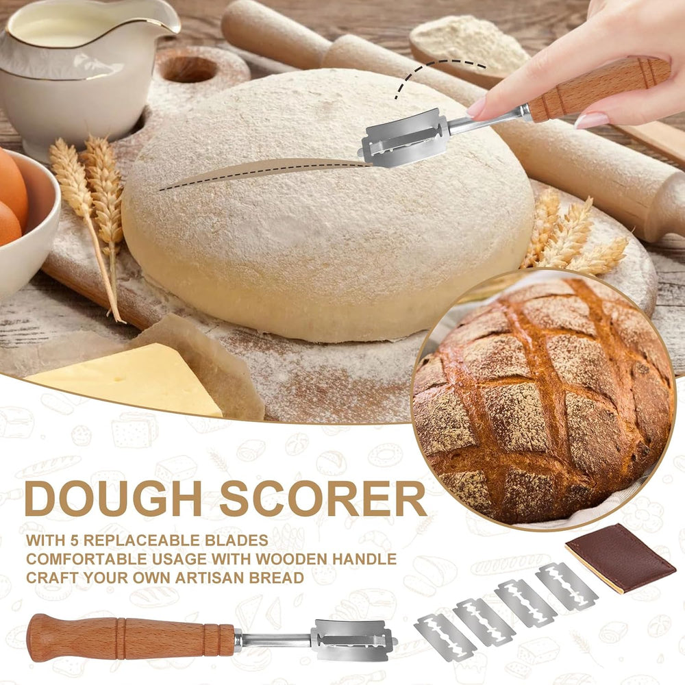 TNELTUEB Bread Proofing Basket Set, Incl 10'' Round & 9.6'