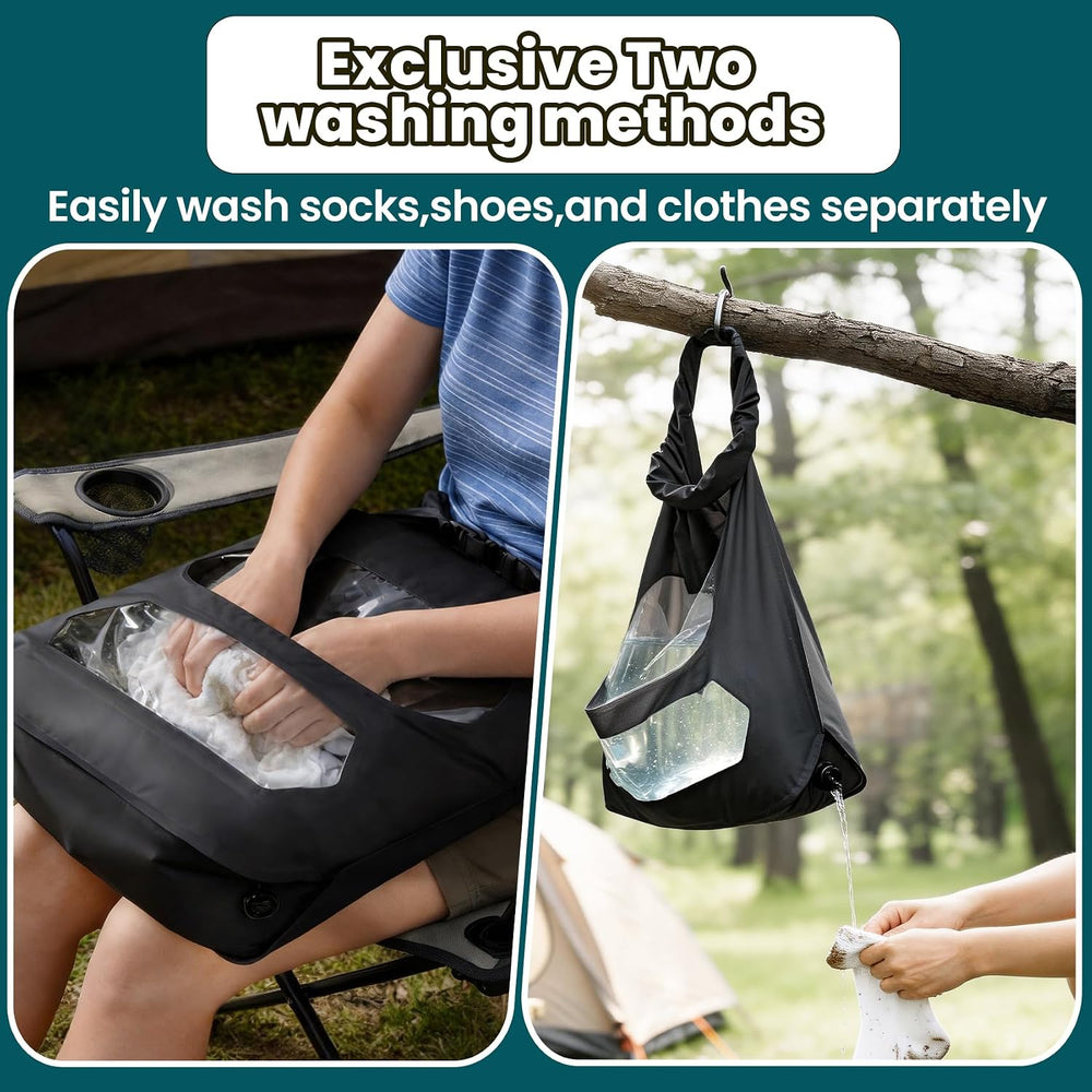 Portable Travel Washing Bag with Wide Dual-Hand Opening