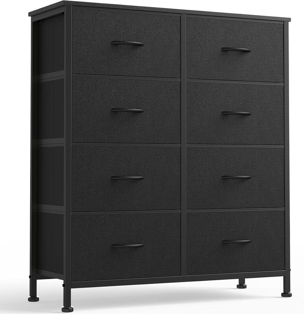 OLIXIS 8 Drawer Storage Dresser for Bedroom, Black Closet Organizers Units