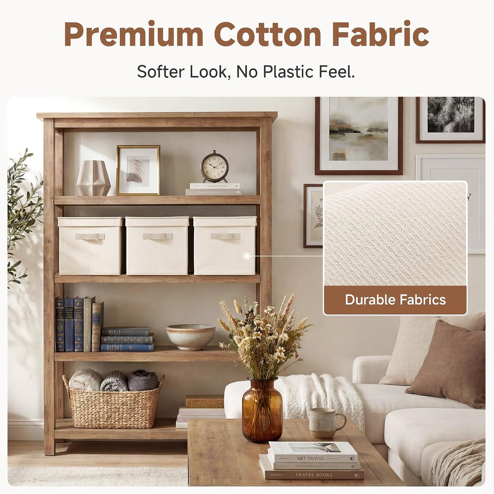 StorageWorks Fabric Storage Bins with Lids, Closet Storage Bins
