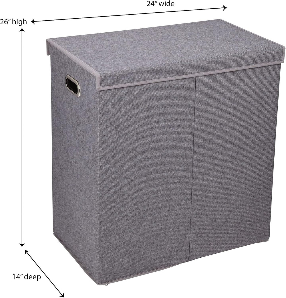 Household Essentials Collapsible Laundry Sorter with Lid, Gray