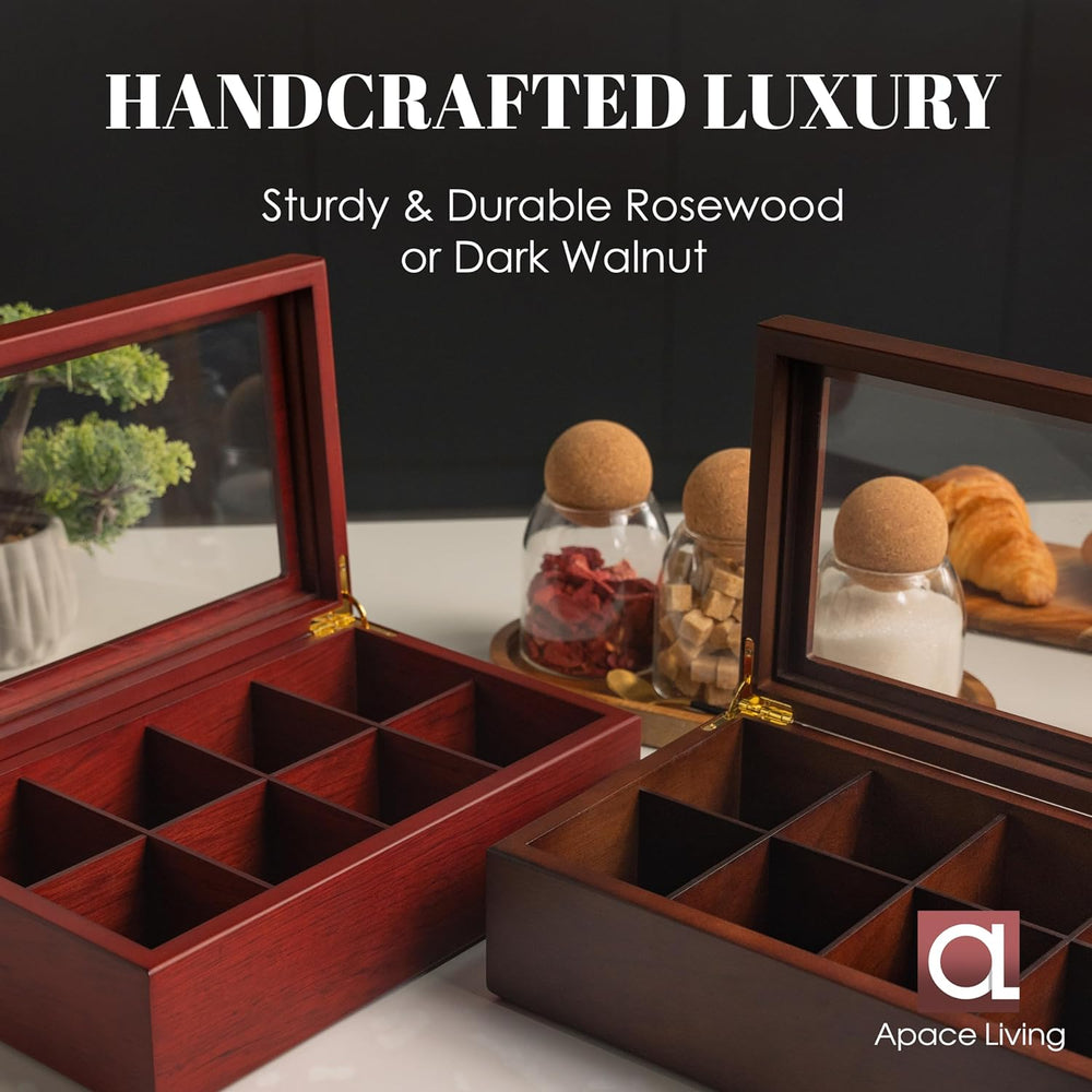 Tea Box - Luxury Wooden Tea Bag Organizer from The Apace Premier Collection