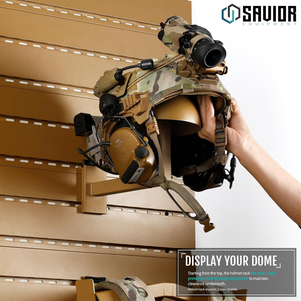 Savior Equipment Wall Rack System Tactical Helmet Attachment Gear Wall Mount ...