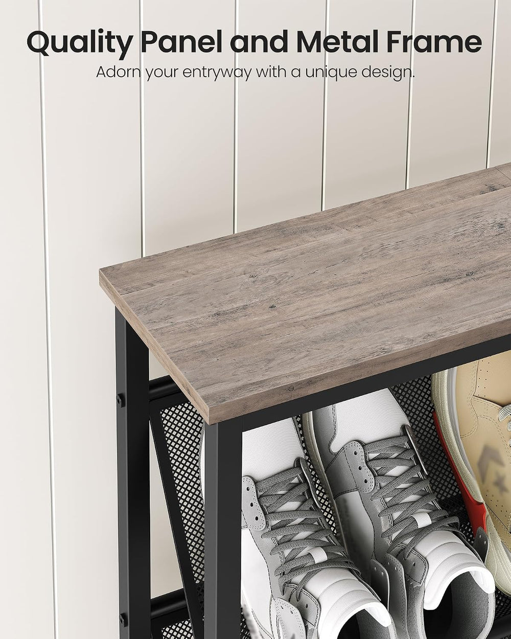 CHOEZON Shoe Rack, 4-Tier Slanted Shoe Storage Shelf, Narrow Shoe Rack for En...