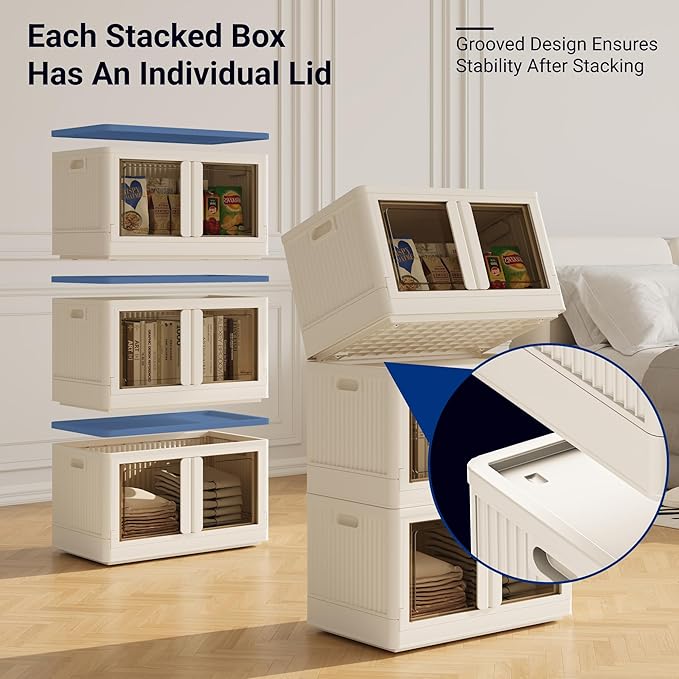 FLEXIMOUNTS 152 QT Stackable Storage Bins