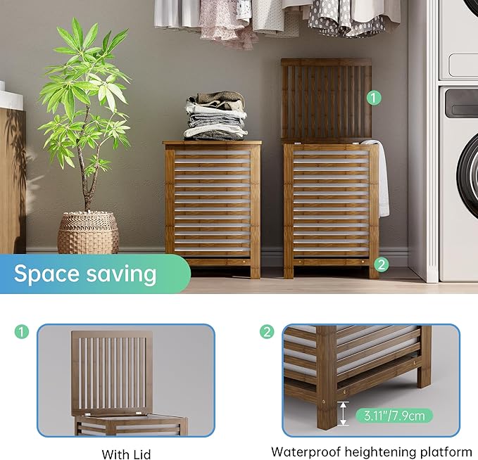 SMIBUY Double Laundry Hamper