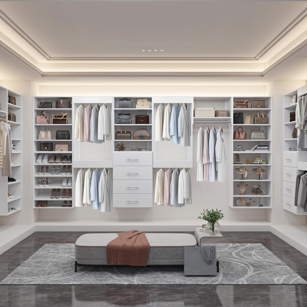 31.5" Wide 4 Drawer Tower Modular Closet System, Closet Storage Organize...