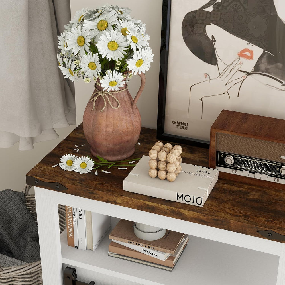 Panana Farmhouse Bathroom Floor Cabinet, Sliding Barn 3 Drawers & 1 Door ...