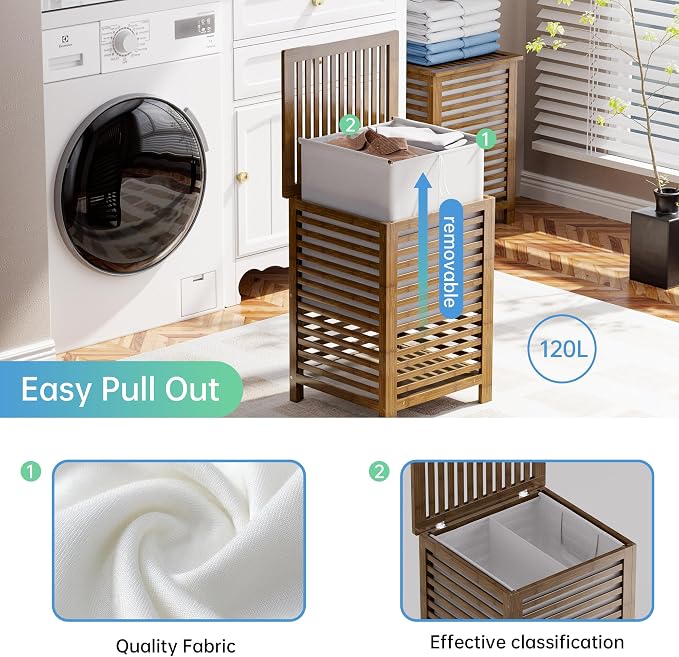SMIBUY Double Laundry Hamper