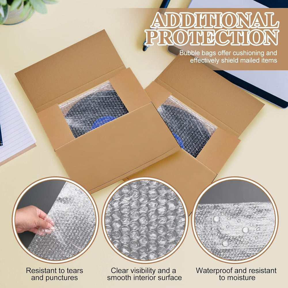 18 Set Vinyl Record Mailers 12.9 x 12.9 x 1" Shipping Boxes Brown Easy F...