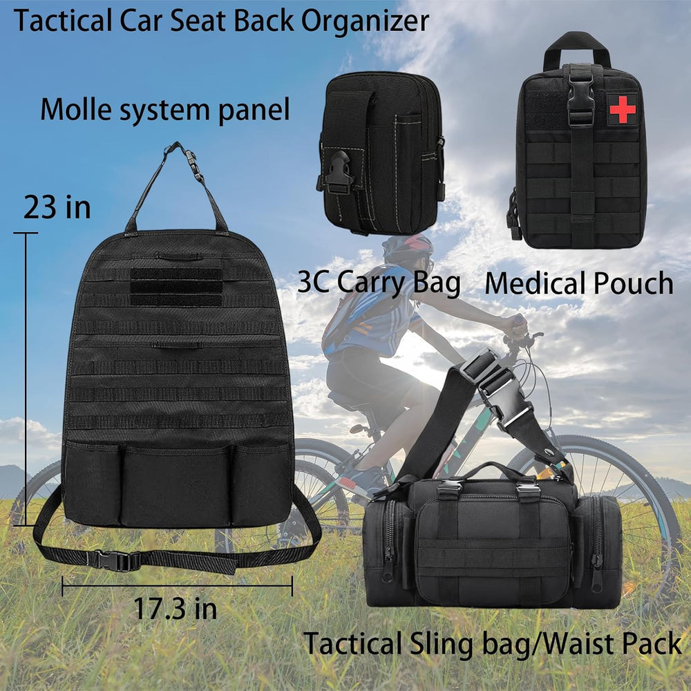 Car Seat Back Organizer Fit Most Cars SUV Trucks (Black-3)