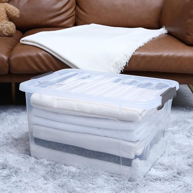 Citylife 6 Packs 44.4 QT Plastic Storage Bins