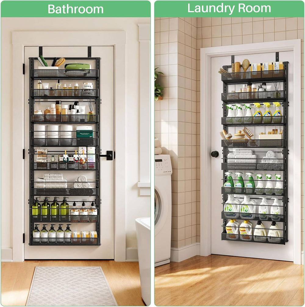 SAYZH 8 Tiers Over the Door Pantry Organizer,17.2"W x 6.2"D x 69.2&...