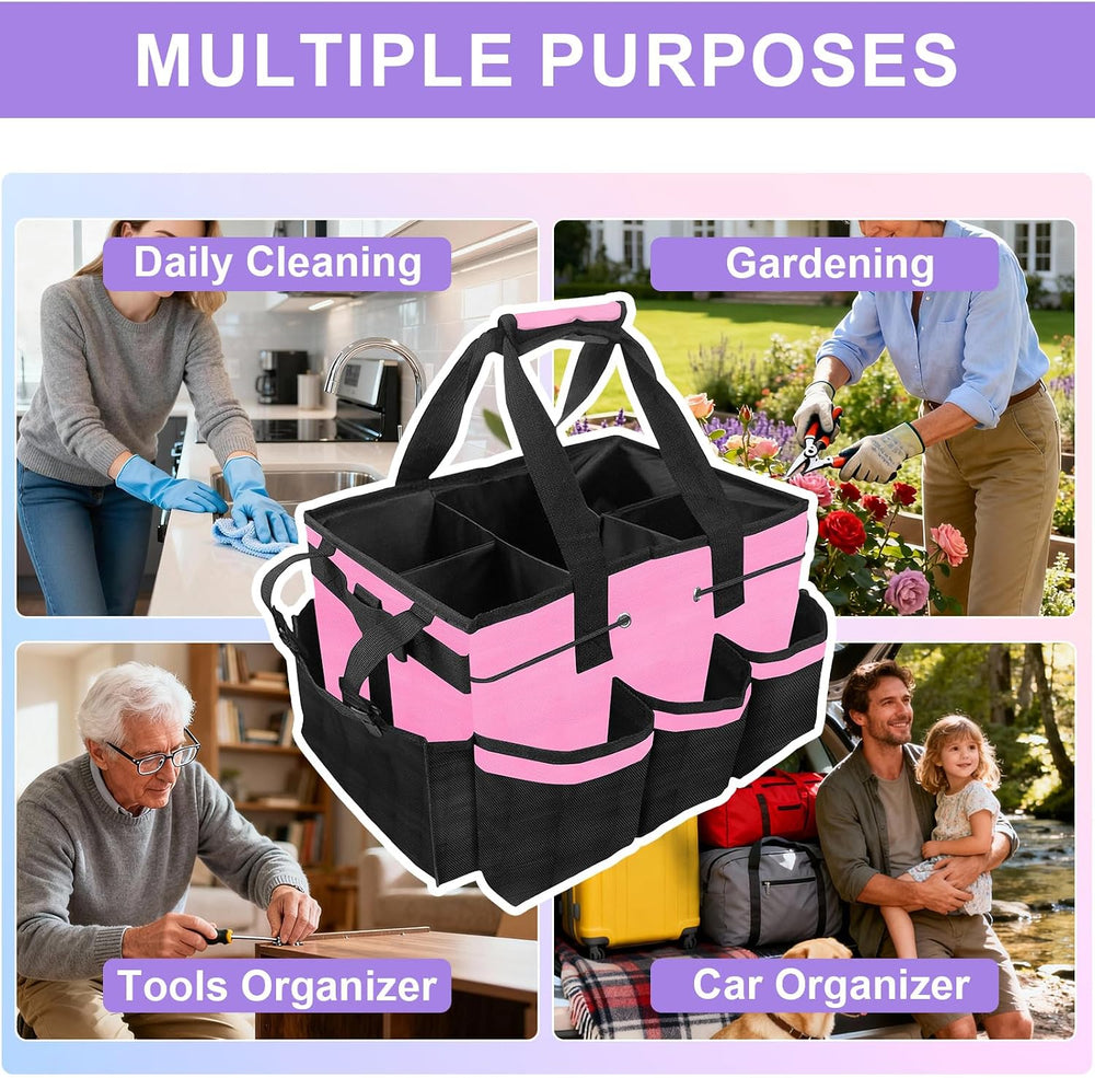 ALSLEA Cleaning Caddy Bag Heavy-Duty Organizer Tote for Housekeepers, Janitor...