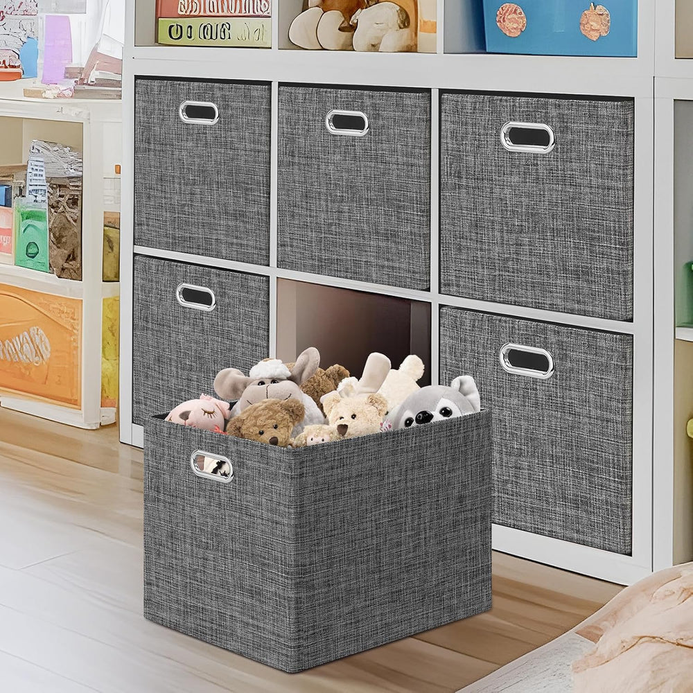 Posprica 15.12"x12.13"x12.01" Storage Cube Bins, Linen Decorat...