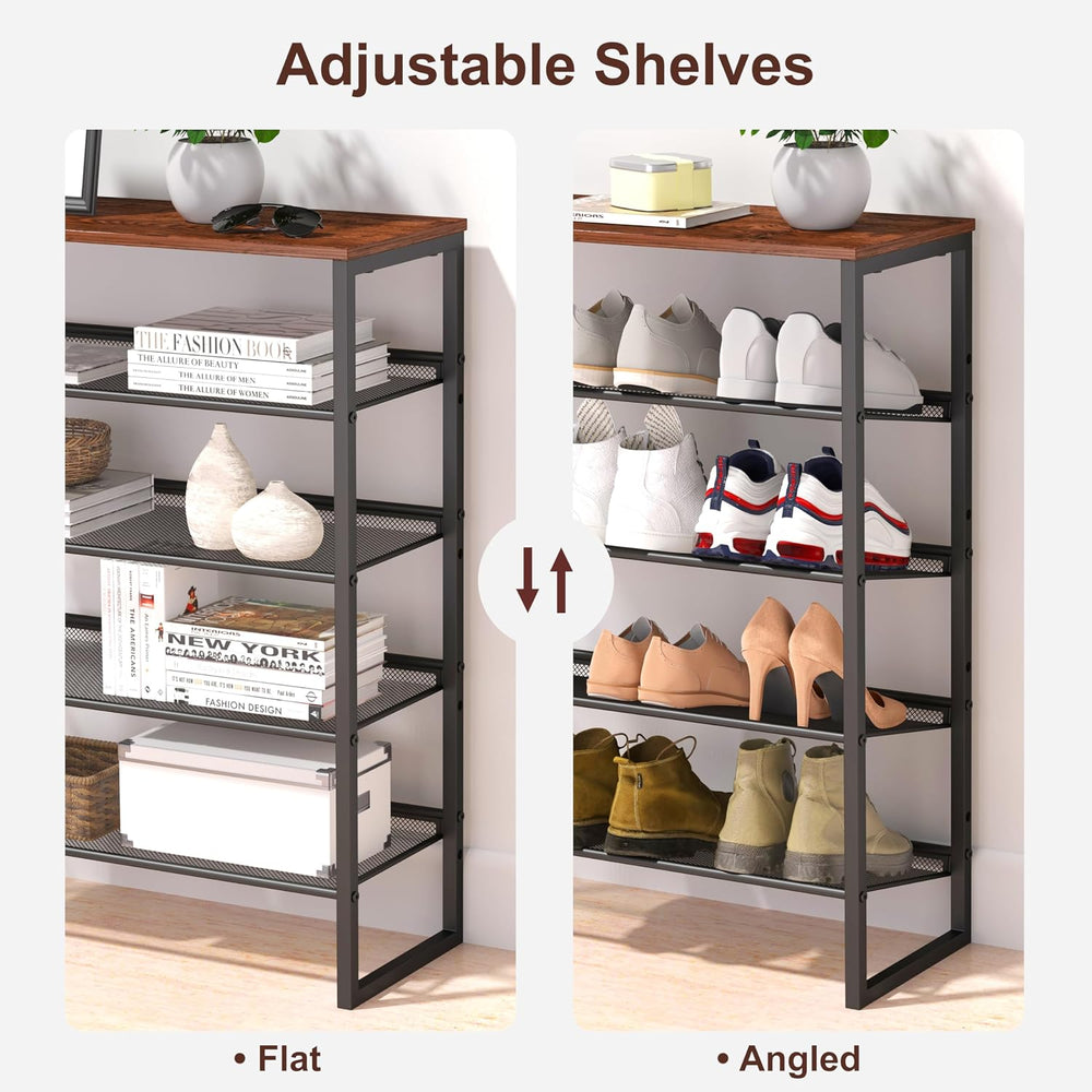 CHEMPFR Shoe Rack - Sturdy Steel Shoe Organizer for Front Door Entrance Close...