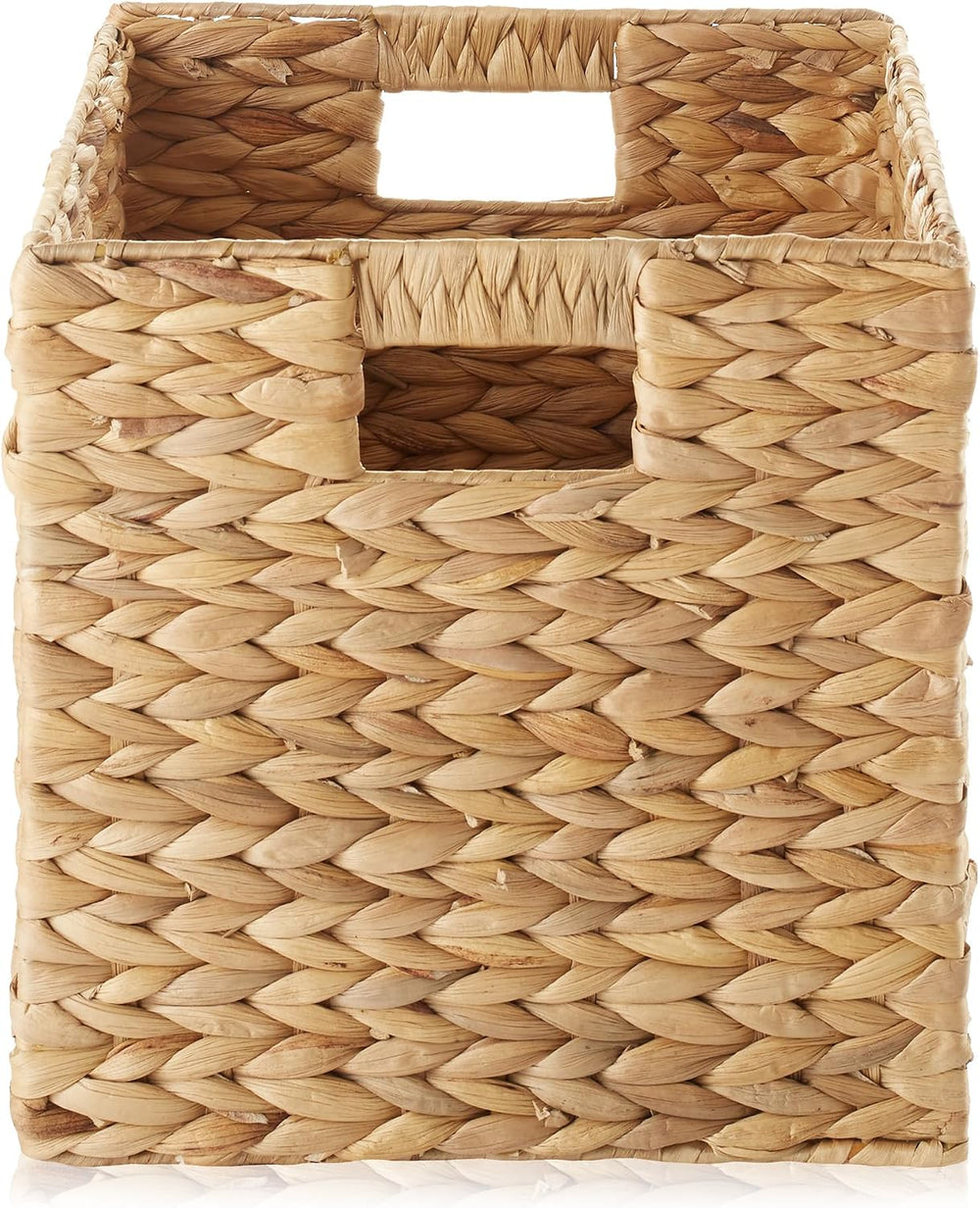Casafield 10.5" x 10.5" Water Hyacinth Storage Baskets, Natural - S...