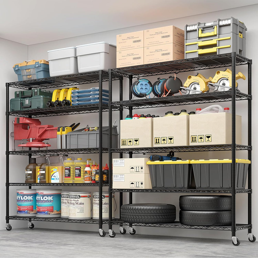 Metal Wire Shelving Unit Storage Shelves, Heavy Duty Metal Storage Shelf with...