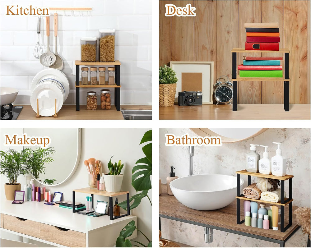 4 Pcs Kitchen Organizer Accessories Set for Cabinet, Light, 11.8 x 7.9''