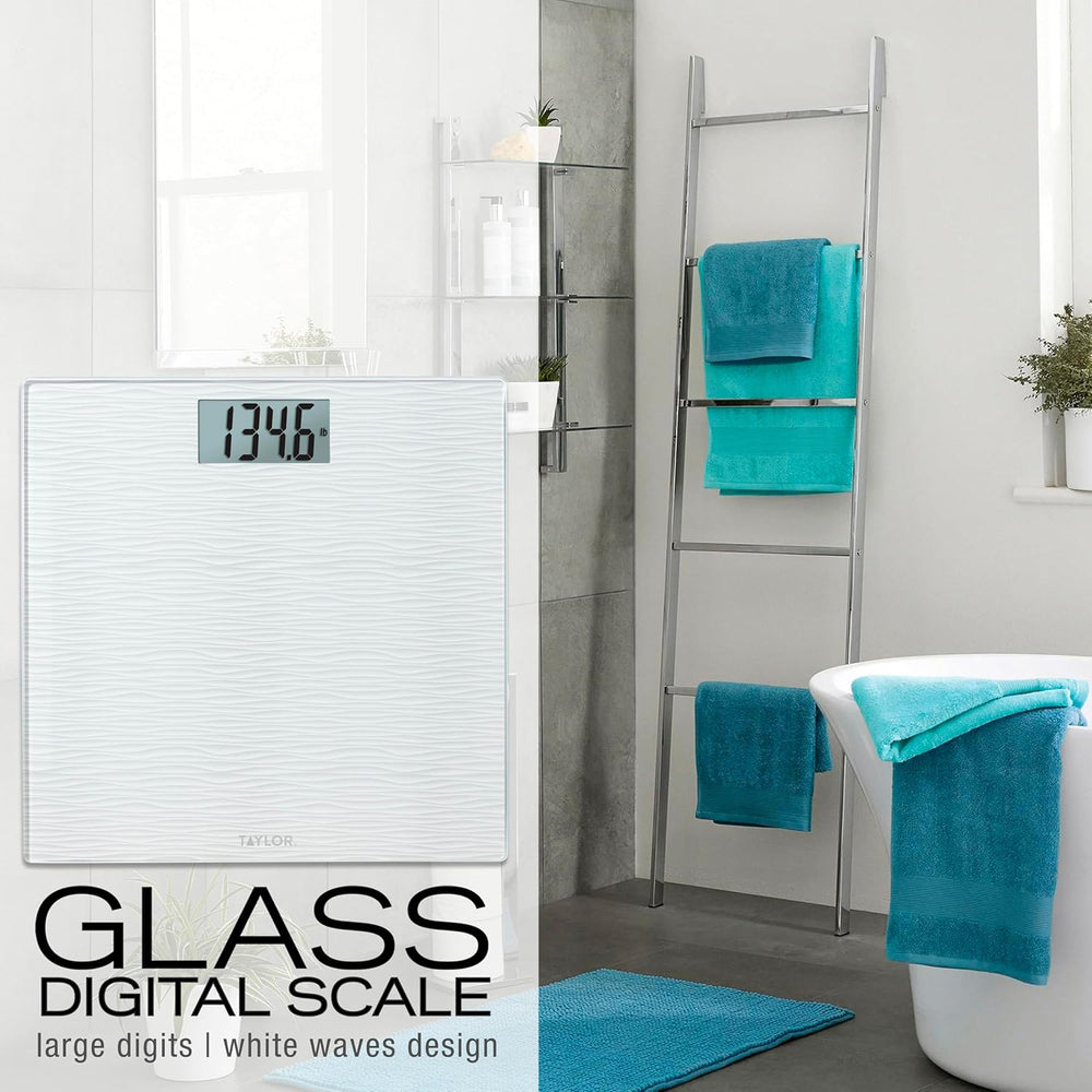 Taylor Digital Body Scale for Body Weight - Tempered Glass Platform with Phot...