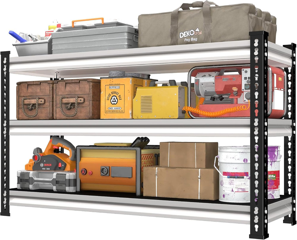 Metal Garage Shelving Units - 48" W x 18" D x 39" H White