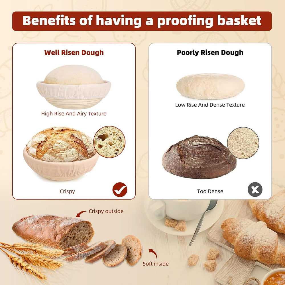 Bread proofing baskets for sourdough 19-Piece Set ,9" Round & 10&quo...