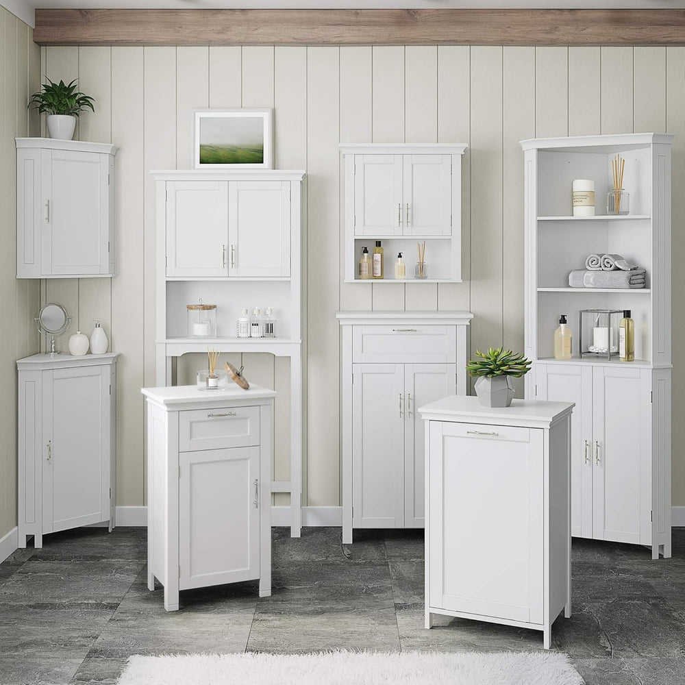 RiverRidge 06-037 Somerset Single Door Floor Storage Cabinet, White