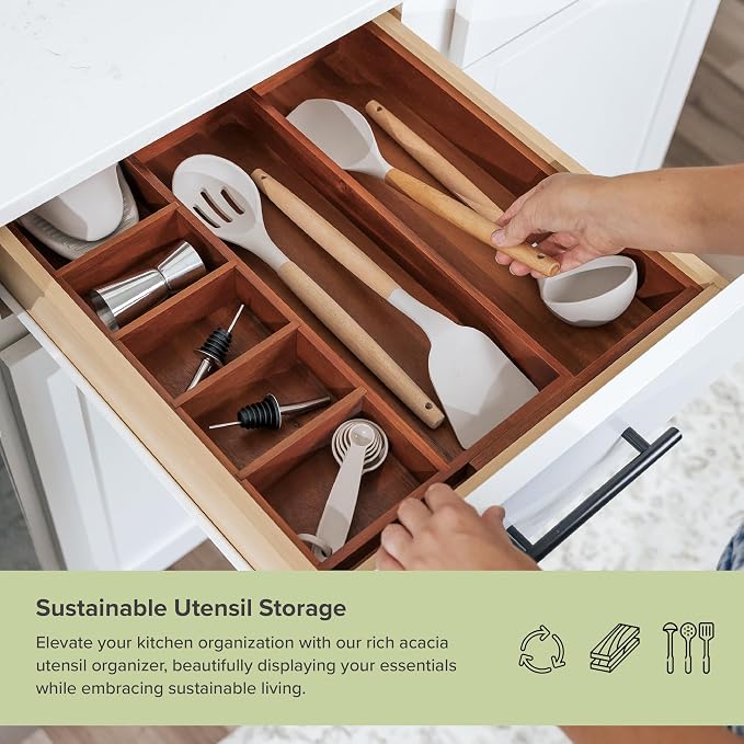 KitchenEdge Adjustable Kitchen Drawer Organizer