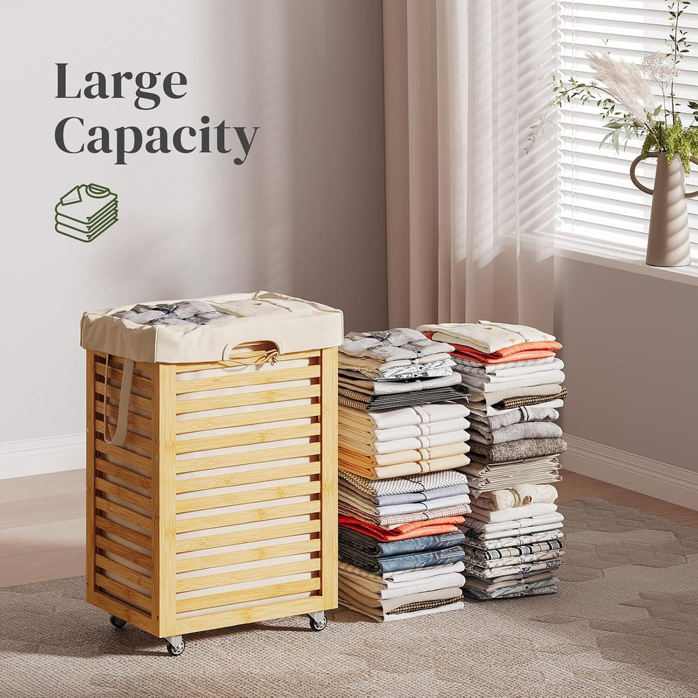 Laundry Hamper bamboo wood Laundry Clothes Laundry Hamper Clothes Storage