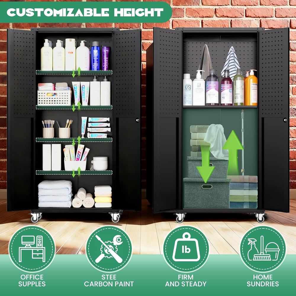12-Piece Heavy Duty Steel Garage Cabinet System | All-in-One Modular Garage C...