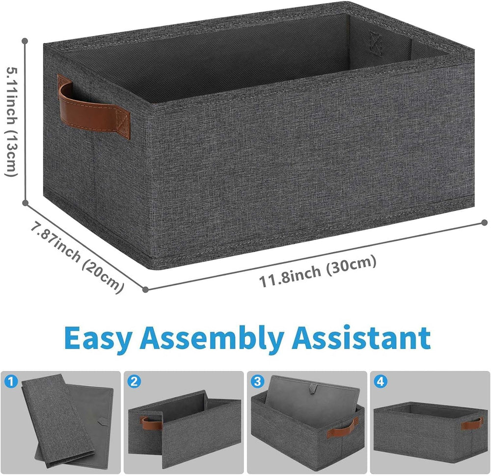 GhvyenntteS Small Fabric Storage Bins 12 Pack, 11.8" x 7.87" x 5.11...