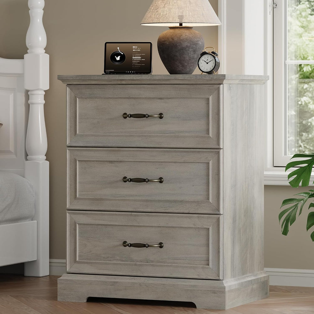Farmhouse 3 Drawers Dresser for Bedroom, 24" Wide Modern Chest of Drawer...