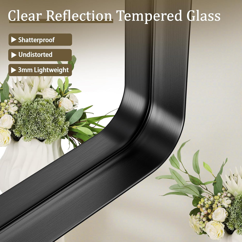 Bathroom Mirror 24"x32", Black Gorgeous Deep Frame Wall Mirror
