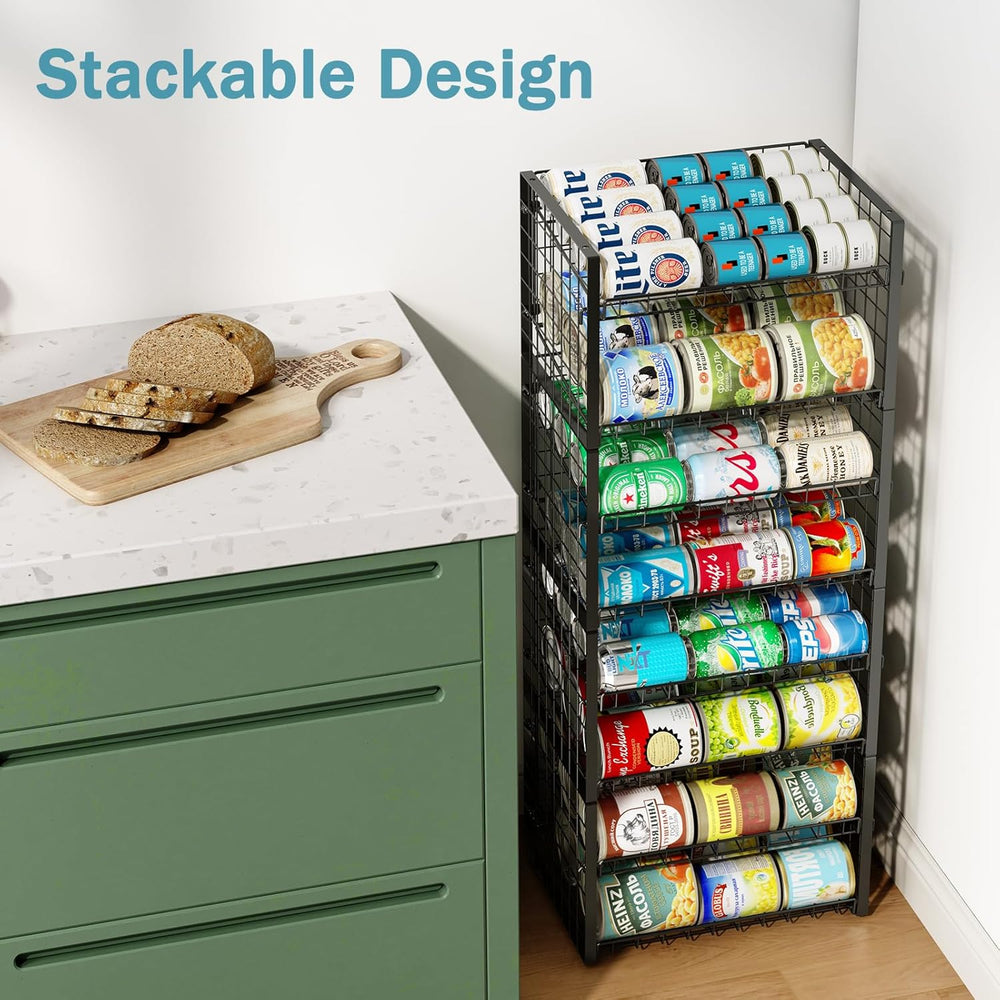 3-Pack Stackable Can Rack Organizer, Adjustable Can Holder for Pantry