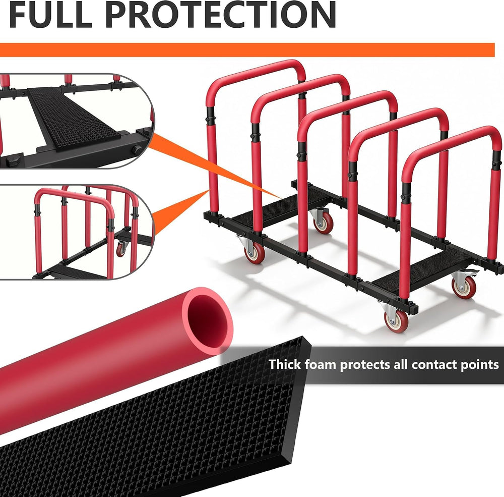 YOHKOH Jeep Door Storage Rack, Movable Stand with Lockable 4" Casters